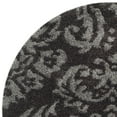 thumbnail image 7 of SAFAVIEH Florida Desmond Damask Plush Shag Area Rug, Dark Brown/Smoke, 5' x 5' Round, 7 of 7