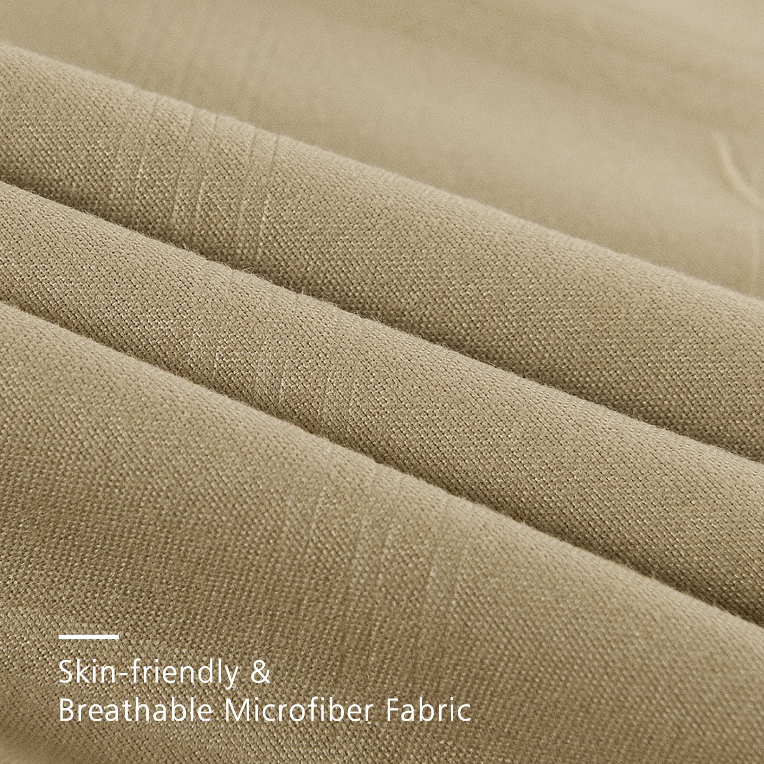JML Taupe Twin Comforter Set - 10 Pieces Bedding Set Bed in a Bag with Comforters, Sheets, Bed Skirt, Decorative Pillows, Pillowcase & Sham