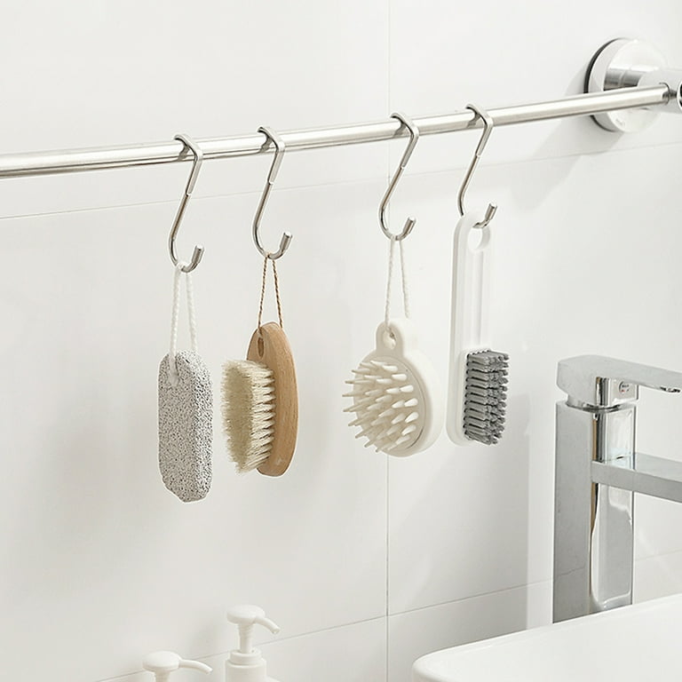 Visland Over The Door Hooks 2 Pack Door Hanger Hook Towel Clothes Hooks for Kitchen Bathroom Cabinets Cupboards Stainless Steel Utility Hooks