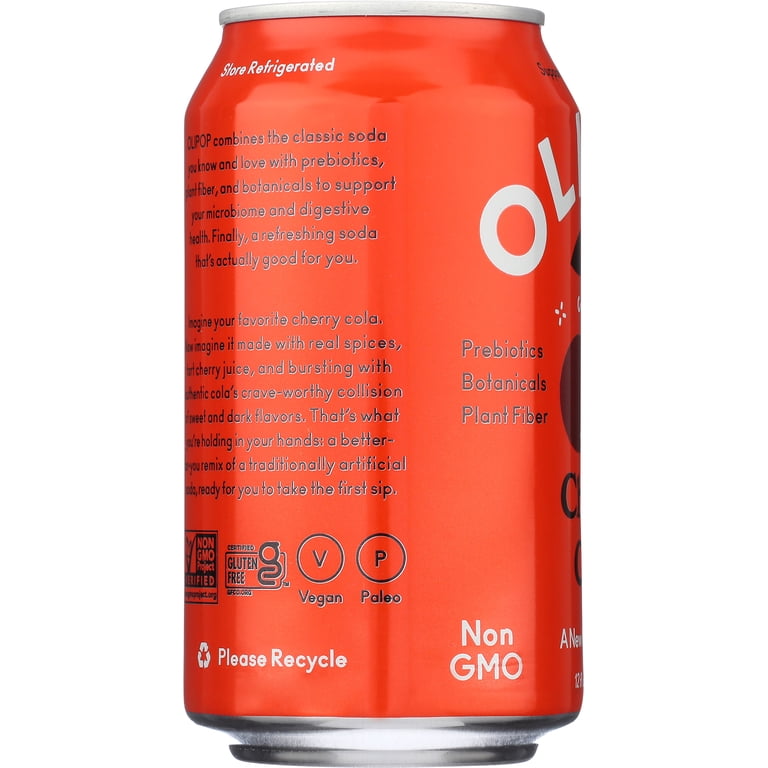 Olipop Cherry Cola Prebiotic Soda, 12 fl oz, 12 Pack photo 7