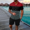 thumbnail image 2 of Vedolay Matching Short Sets For Men Men's Mesh T Shirts and Shorts Set Summer Outfits 2 Piece Tee Workout Set,AG XXL, 2 of 3
