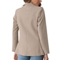 thumbnail image 5 of Womens Button Long Sleeve Suit Jackets Business Casual Solid Color Lady Blazer, 5 of 5