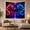 Neon Wolf Trio, variant on Cosmic Wolf with Swirling Vortex of Glowing Energy Mystical Digital Art for Space Lovers Celestial Wall Art Halloween Gift Tapestry Wall Hanging for Bedroom, Living Room and Dorm