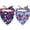 Blue and White Flowers, variant on 4th of July Dog Bandana Reversible 2 Pack Small, Red White and Blue Bone Rainbow Patriotic Dogs Bandanas Set Adjustable Triangle Holiday Scarves for Memorial Day Small Medium Dogs