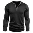 thumbnail image 6 of TOWED22 Men's Henley Shirts Long Sleeve Fashion Casual Tee Basic Lightweight T-Shirt(Black,S), 6 of 6