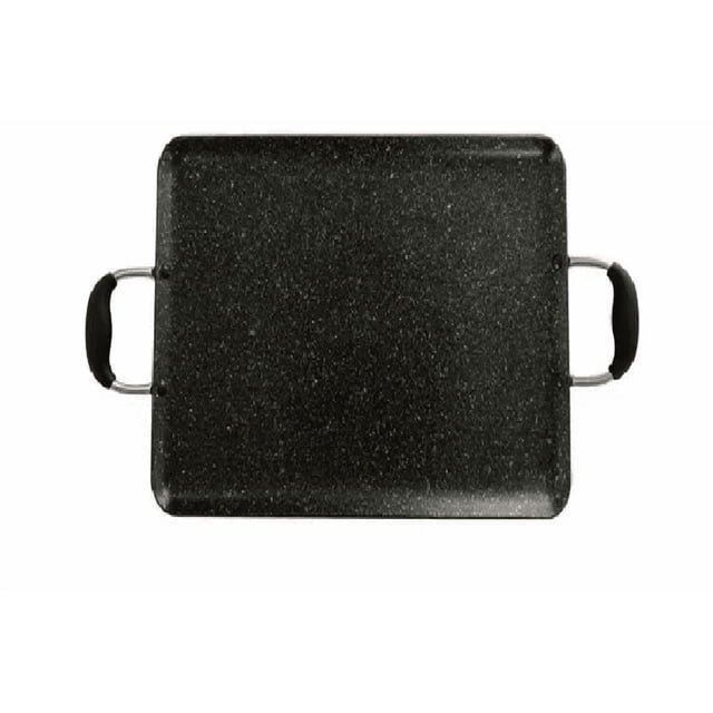 Sarten Comal Doble Antiadherente Mármol Cooks Master xtellar 48x29cm Color Negro