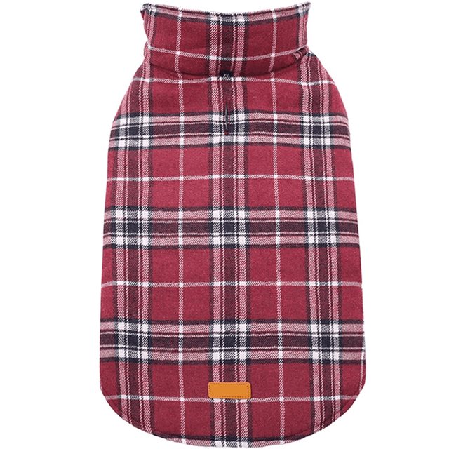 Dog Jackets Waterproof Coats for Dogs Windproof Cold Weather Coats Dog Clothes Reversible British Style Plaid Dog Sweaters