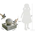 thumbnail image 6 of GIDITA Water Fountain Modern Resin Sphere Outdoor Garden Bird-Friendly Design Solar Option, 6 of 7