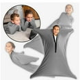 thumbnail image 1 of Kids Dynamic Movement Sensory Sock for Self Calming, Body Awareness,Helps Improve Balance,Grey, 1 of 8
