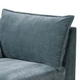 thumbnail image 2 of Rio 33 Inch Modular Single Arm Corner Chair 2 Lumbar Cushions Slate Blue - Saltoro Sherpi, 2 of 5