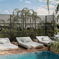 thumbnail image 4 of MAYEERTY 72"x35"x16" Outdoor Privacy Screen with Stand Metal Balcony Decorative Screen,Black, 4 of 10