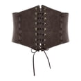 thumbnail image 3 of WAYUTE Pirate for Women Scoop Neck Breathable Solid Color Dress with Retro Corset Belt Clothes Set Halloween Stage Performance, 3 of 6