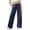 Navy, variant on breaise Girls Drawstring Wide Leg Pants High Waisted Palazzo Pants Lounge Trousers with Pocket 3-14 Years