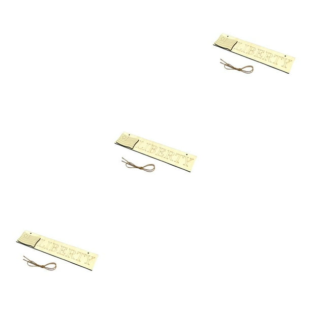 Wosthever Paquete de 2 Día de la Independencia de los Estados Unidos, placa Rectangular DIY, decoración de Natural, adornos, placas para colgar en Type1 NO1 Wosthever CBP191931