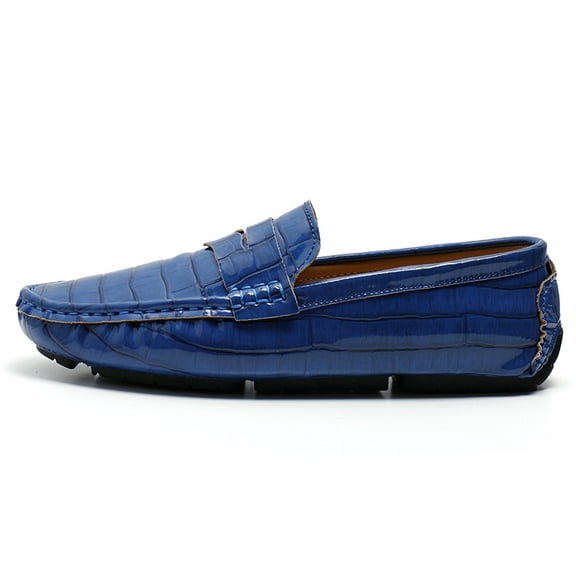Men's Casual Loafers Slip On Leather Shoes Lightweight Driving Shoes Moccasins Classic Penny Loafer Flats Boat Shoes Big Size