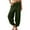 Green, variant on IDALL Linen Pants Women Wide Leg Pants Woman Women Fashion Solid Color Cotton Flax Elastic Long Pants Beach Leisure Trousers Loose Baleaf Pants Women Baggy Pants Gray S
