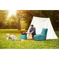 thumbnail image 4 of Gouchee Home Swing Brava Turquoise Bean Bag Chair – Water-Repellent Fabric with Polystyrene Bead Filling, Suitable for Adults and Teens, Lightweight & Portable Seating for Bedroom, Dorm or Living Room, 4 of 10
