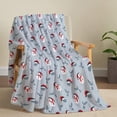thumbnail image 3 of Christmas Snowman Santa Blanket Gifts Super Soft Lightweight Flannel Blankets Throw for Kids, Adult, Suitable for Couch, Sofa, Bed, Camping, Travel All Seasons 40"x50" for Kid, 3 of 5