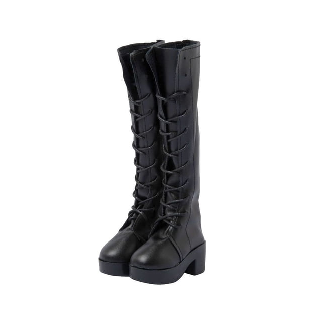Shengyu Mode Genou pour Bottes Classique Fait Main Talon Haut Mignon Bandage Résistant à l'Usure Imperméable Chaussures Accessoires Poupées Chaussures