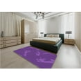 thumbnail image 5 of Ahgly Company Machine Washable Indoor Square Transitional Bright Purple Area Rugs, 3' Square, 5 of 7