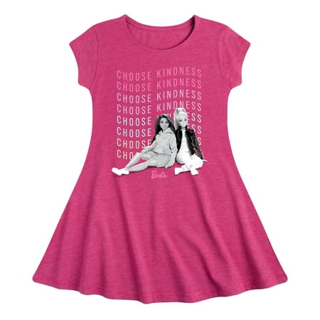 

Barbie - Choose Kindness - Toddler And Youth Girls Fit And Flare Dress