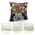 thumbnail image 4 of Chinoiserie Vase Tulips Hook Pillow,  Wool and, 4 of 5