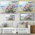 thumbnail image 4 of Designart "Serene Beachside Purple Peonies" Peonies Floater Framed Wall Decor, 4 of 5