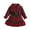 02-Red, variant on Dress Dress Overalls for Toddler Girls Toddler Girls Christmas Long Sleeve Lace Plaid Prints Princess Girl (Red, 6-12 Months)