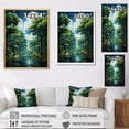 thumbnail image 4 of Designart "Emerald Canopy Bold Forest art painting VI" Landscape & Nature Floater Framed Wall Decor, 4 of 7