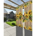 thumbnail image 3 of nqOlkjepod Outdoor Curtains for Patio Waterproof, Brown Sunflower Outdoor Privacy Panels Grommet, Rustic Country Star Spring Summer Wooden Blackout Outside Curtains for Porch/Cabana 54"x95", 1 Panel, 3 of 8