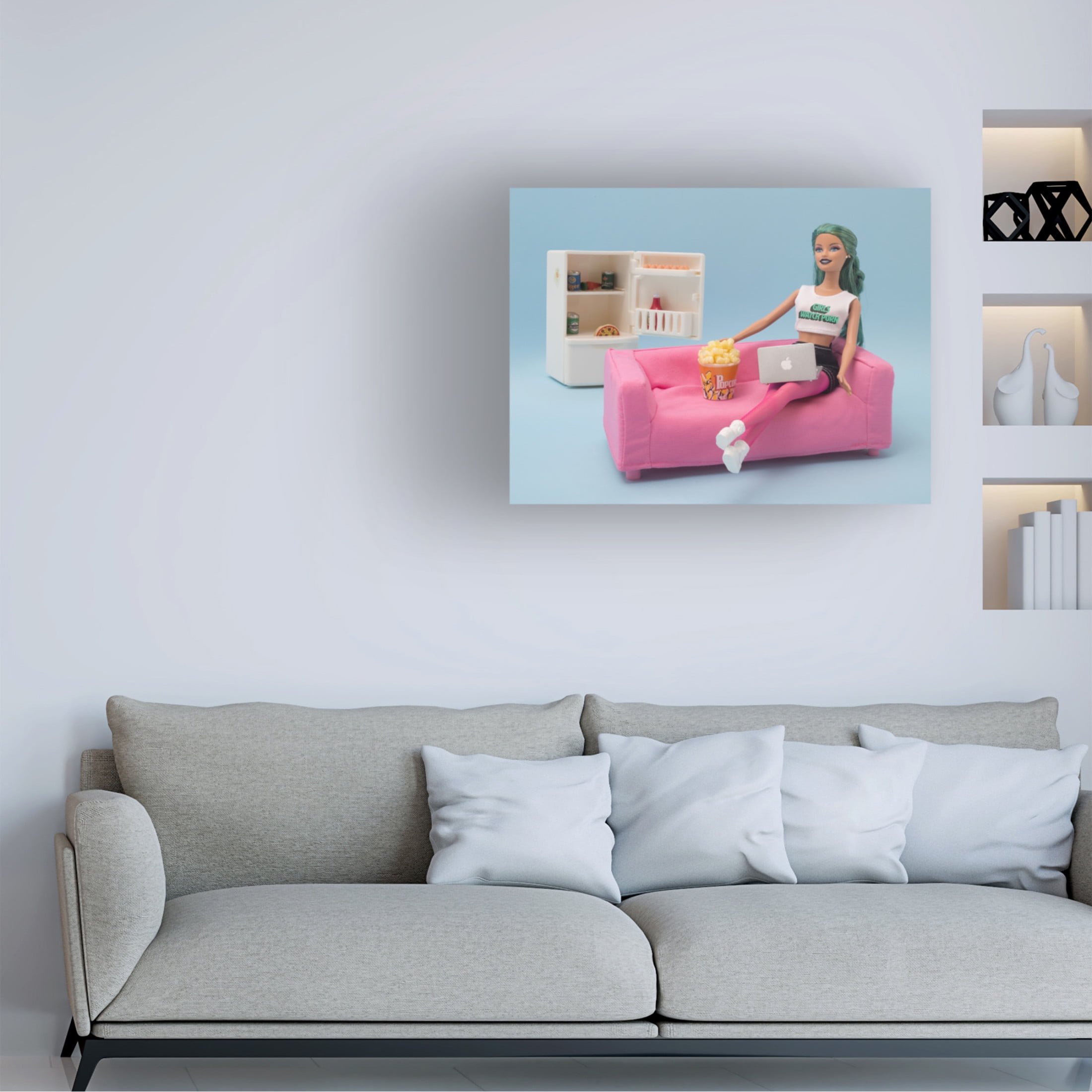 Canvas Wall Art - Julia Ramiro 'Porn' Wall Art for Living Room, Bedroom, or Office Décor by Trademark Fine Art - 32 x 24 Inches