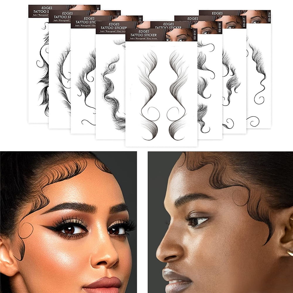 Generic Waterproof Hair Edges Styling Sticker Temporary Hair Tattoo Sticker  | Jumia Nigeria