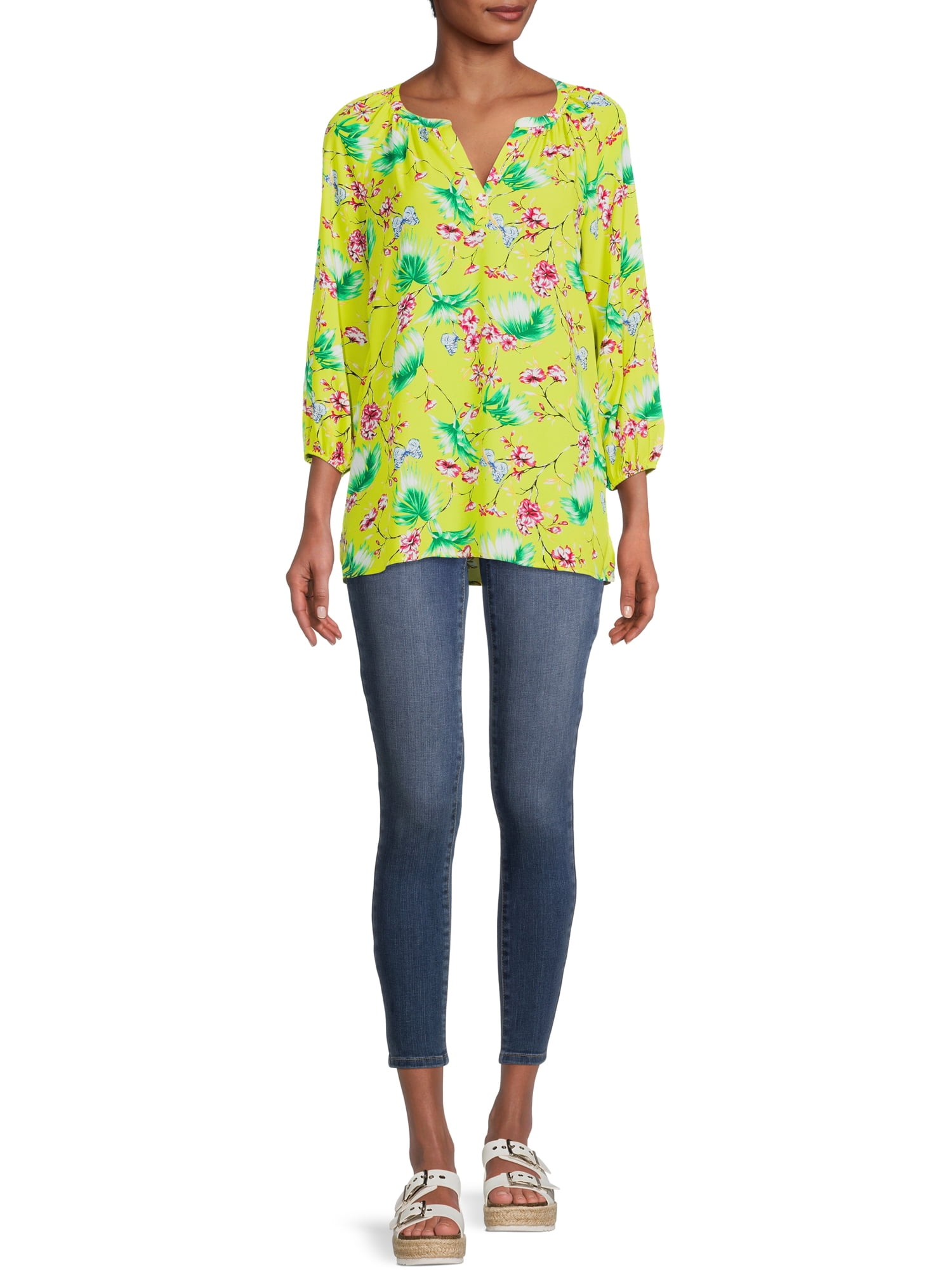 Buy The Pioneer Woman Floral Vneck Long Sleeve Peasant Blouse Online