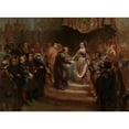 thumbnail image 2 of Charles Rochussen 18x14 Gold Ornate Wood Frame and Double Matted Museum Art Print Titled - Maria Van Bourgondia Grants the Great Privilege, Anno 1477 (1853), 2 of 4