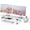 White, variant on Wood and Steel Dual Monitor Stand Riser for Desktop, Laptop, PC, and Printer