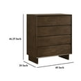 thumbnail image 5 of Genu Tall Dresser Chest, 4 Drawers, Fingertip Handles, Walnut Brown, 5 of 5
