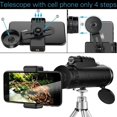 thumbnail image 5 of Telescope Monocular 40X60 Zoom Monocular Clear Weak Night Vision Pocket Telescope With Smartphone Holder For Camping, 5 of 5