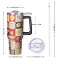 thumbnail image 2 of 40oz Pioneer Flower Floral Print Pattern Insulated Tumbler with Handle, BPA-Free Leak Proof Lid and Straws, Double Wall Vacuum, Hot 12h/Cold 34h, 2 of 6