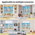 thumbnail image 6 of Nautical Coastal Kitchen Curtains 72 Inch Length, Summer Beach Shell Conch Starfish Blue Grommet Top Bedroom Living Room Curtains, Light Filtering Cafe Curtain Drapes 2 Panels Set 104''x72'', 6 of 9