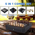 thumbnail image 2 of Set combinado de juegos de mesa GSE Games & Sports Expert de piel de 12,5 pulgadas, 2 of 7