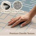 thumbnail image 6 of ODIKA 4'x6' Blue Beige Geometric Handwoven Design Washable Area Rug Intricate Viscose Cotton Patterned Motif Non-Slip, Chair-Friendly, Flatwoven for Home Office, Under Desk, 6 of 7