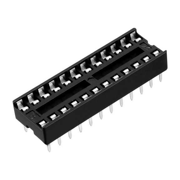 Uxcell 20pcs 7.62mm Row Pitch 2 Row 24 Flat Pins DIP IC Chip Socket Adaptor