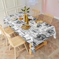 thumbnail image 3 of Halloween Doodle Icons Pattern Rectangle Tablecloth 60"x102",Waterproof Polyester Rectangle Table Cloth, Wipeable Spillproof Polyester Tablecloth for Dining, Camping, Indoor and Outdoor, 3 of 6