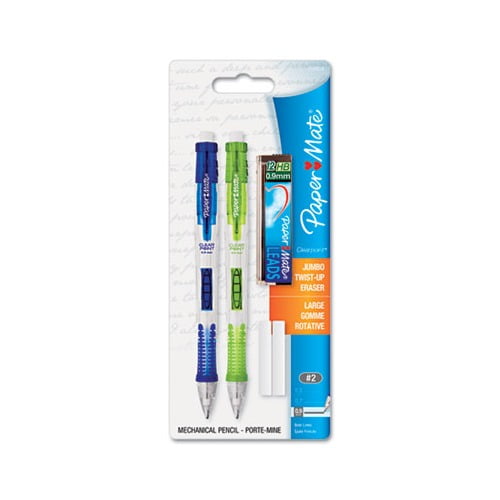 Clear Point Mechanical Pencil 0.9 mm, HB 2.5, Black Lead, Assorted Barrel Colors, 2/Pack