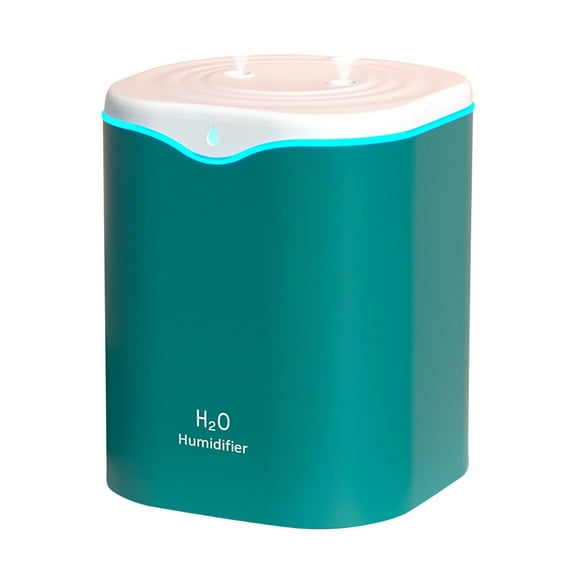 Green Mini Usb Double Mist Humidifier For Home Office Desktop Large Capacity Portable Small Humidifier Quiet Operation Night Light For Bedroom Car Travel Green