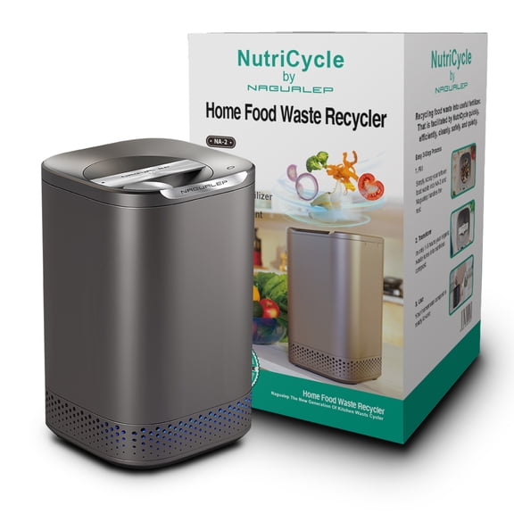 Nagualep Standalone One-Button Silent Kitchen Food Waste Disposer, Garbage Disposer, Food Waste Recycler, 2.5L, 150W