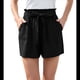 thumbnail image 3 of Pantalones Cortos Casuales de Verano para Mujer con Lazo y Cintura Anudada y Bolsillos. Negro XL, 3 of 7