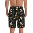 thumbnail image 2 of Balery Bees Men's Cotton Knit Pajama Shorts Waistband & Pockets,Short Pajama Pants-Small, 2 of 8