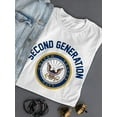 thumbnail image 3 of Second Generation Navy T-Shirt Women -Navy Designs, Female Small, 3 of 4