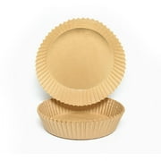 New for summer! Cumka 100 PCS Air Fryer Disposable Paper Liner, Round Air Fryer Parchment Paper, Non-Stick Baking Paper for Baking Roasting Microwave(6.3 In)